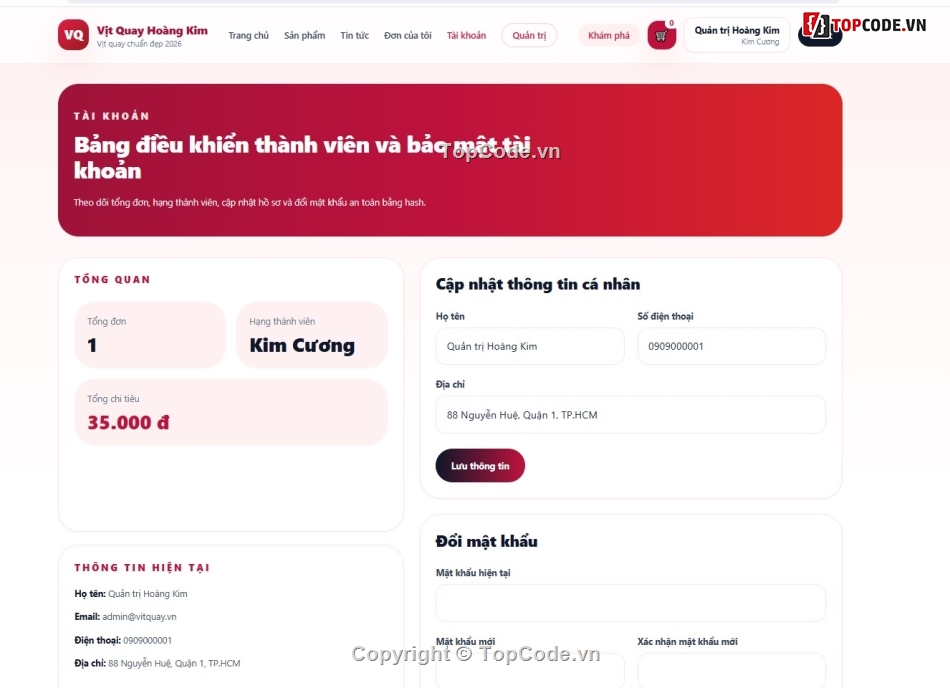 cửa hàng vịt quay,code bán hàng,code đồ án